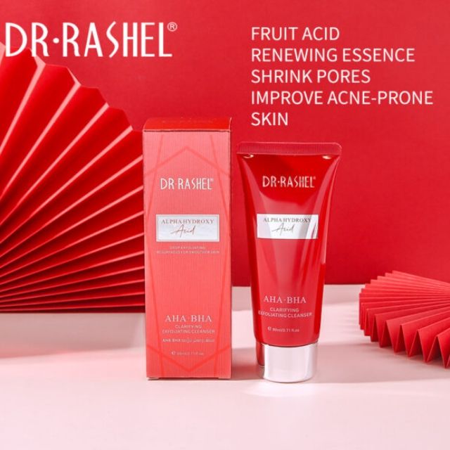 Dr. Rashel AHA BHA Clarifying Exfoliating Facial Cleanser Alpha Hydroxy Acid Unclog Pores Blemishes Acne prone face skin Care