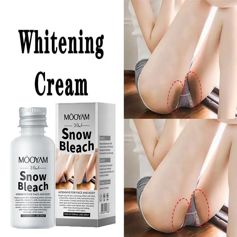 Mooyam Snow Bleach Cream Intensive Skin Brightening Lightening Whitening Cream for Private Areas Underarm