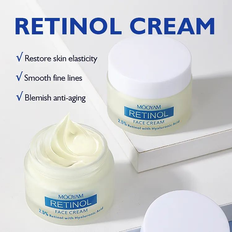 MOOYAM 2.5% Retinol With Hyaluronic Acid Face Cream Wrinkle Remove Anti-aging Moisturizing Firming Lifting Cream