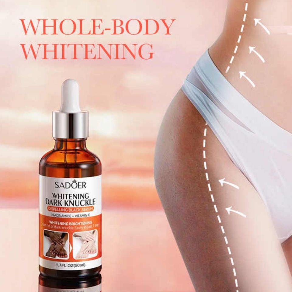 Sadoer Dark Knuckle Whitening Cream + Serum Skin Body Bleaching For Dark Knees and Elbows,Moisturizing Strong Joint Whitening for Clavicle,Neck, Niacinamide Vitamin C Dark Spot Corrector Remover