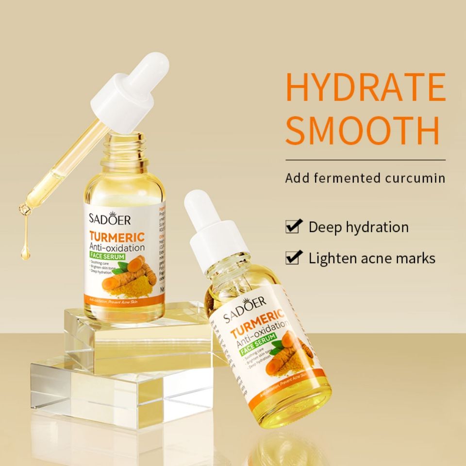 5 IN 1 SADOER Turmeric Face Serum + Cream + 3 Pcs Salicylic Acid Sheet Masks Skin Care for Shower, Smoothing and Cleanses Skin Face Wash Facial Sheet Mask, Face Wash Oily Skin for Face and Body
