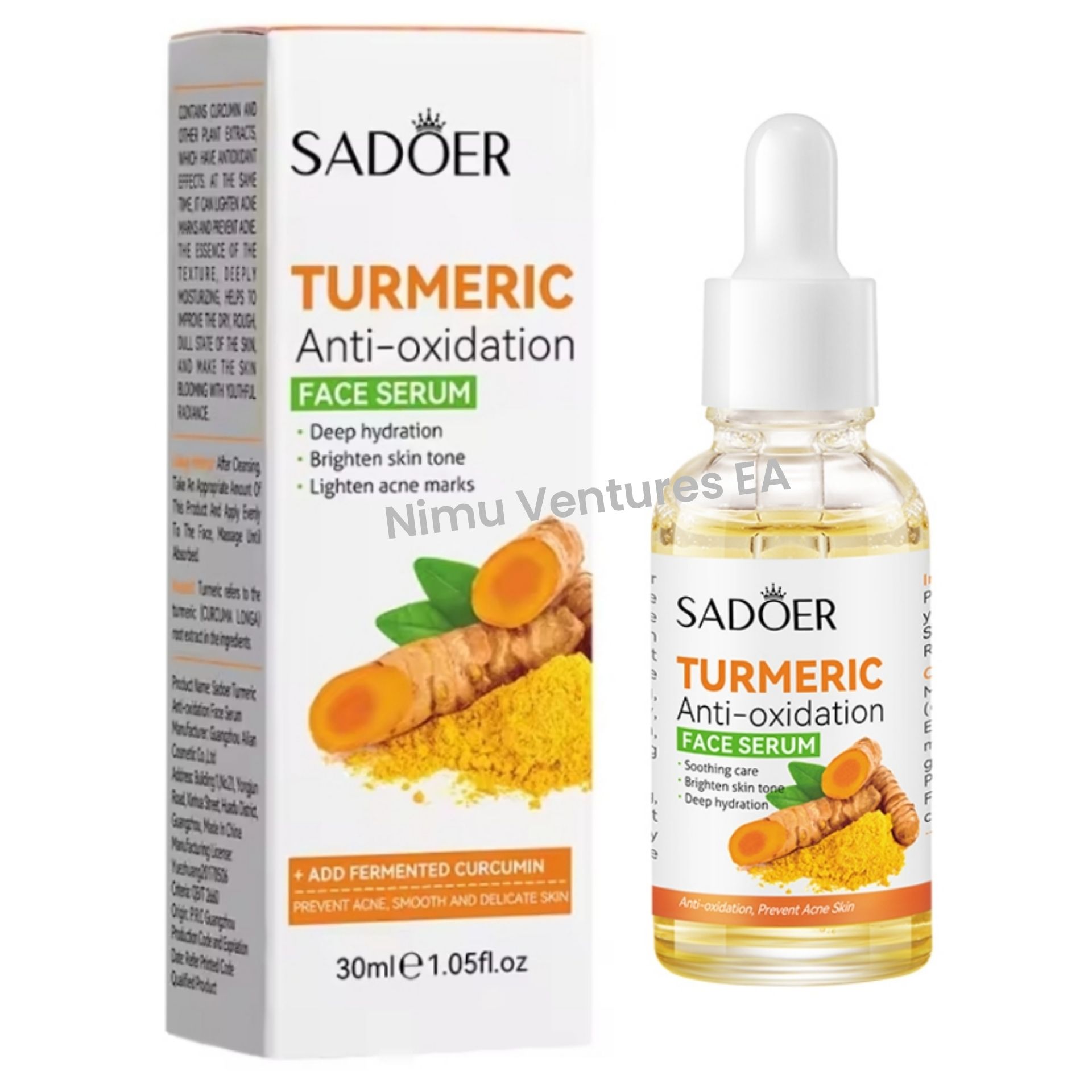 5 IN 1 SADOER Turmeric Face Serum + Cream + 3 Pcs Salicylic Acid Sheet Masks Skin Care for Shower, Smoothing and Cleanses Skin Face Wash Facial Sheet Mask, Face Wash Oily Skin for Face and Body