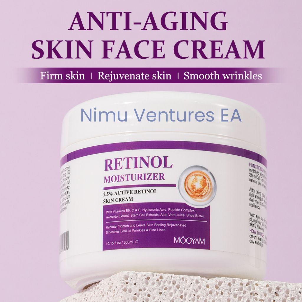 BIG Retinol Cream 2.5% Active Retinol Skin Moisturizer Cream with Vitamin B5, C, E, Hyaluronic Acid, Peptide complex, Avocado Extract Aloe Vera Shea Butter Anti-aging Skin Firming Wrinkles - MOOYAM