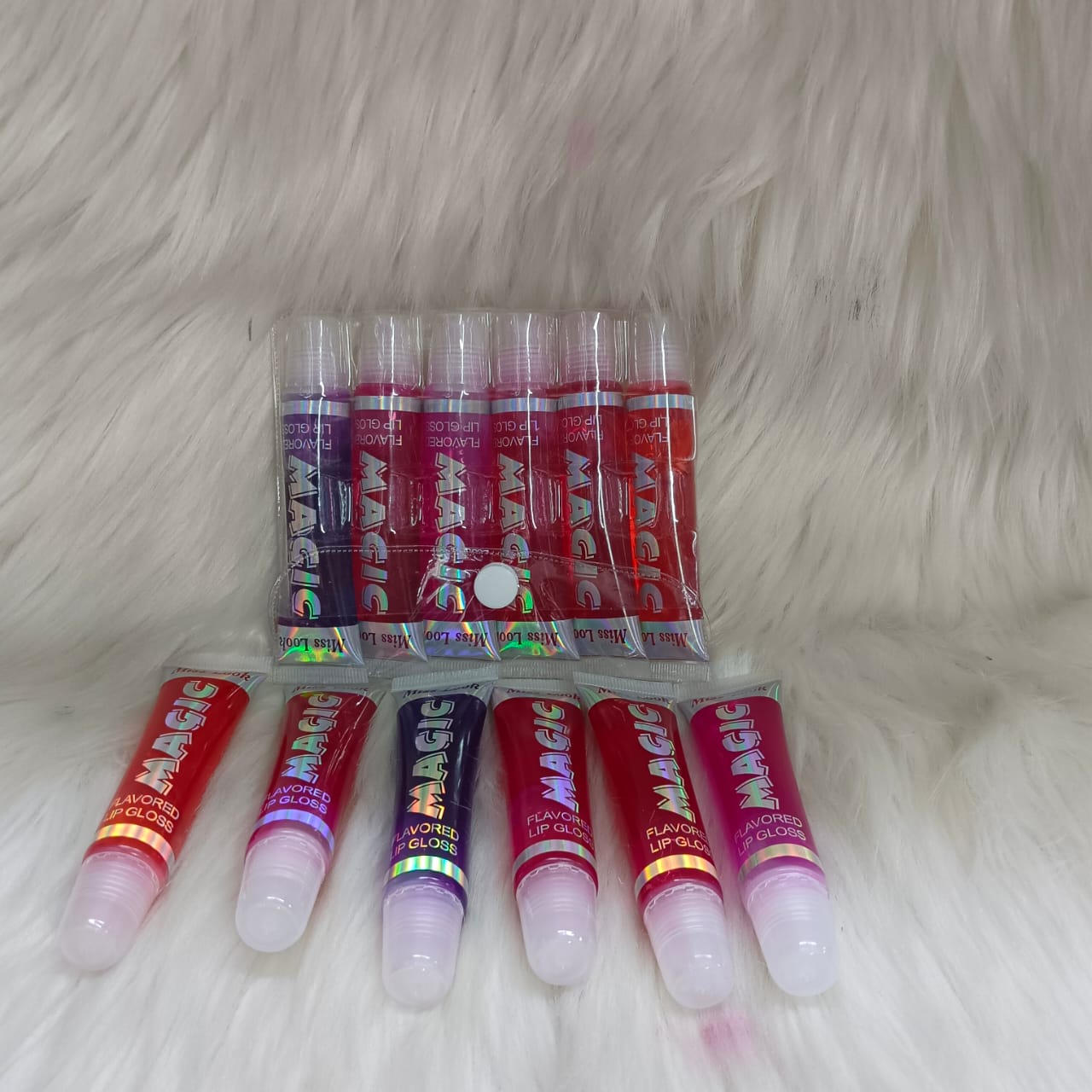 6Pcs/Set Magic Flavoured Lip Gloss Colour Changing Magic Lipgloss Flavors Moisturizer Keeps Your Lips moist Succulent - Miss Look view 2