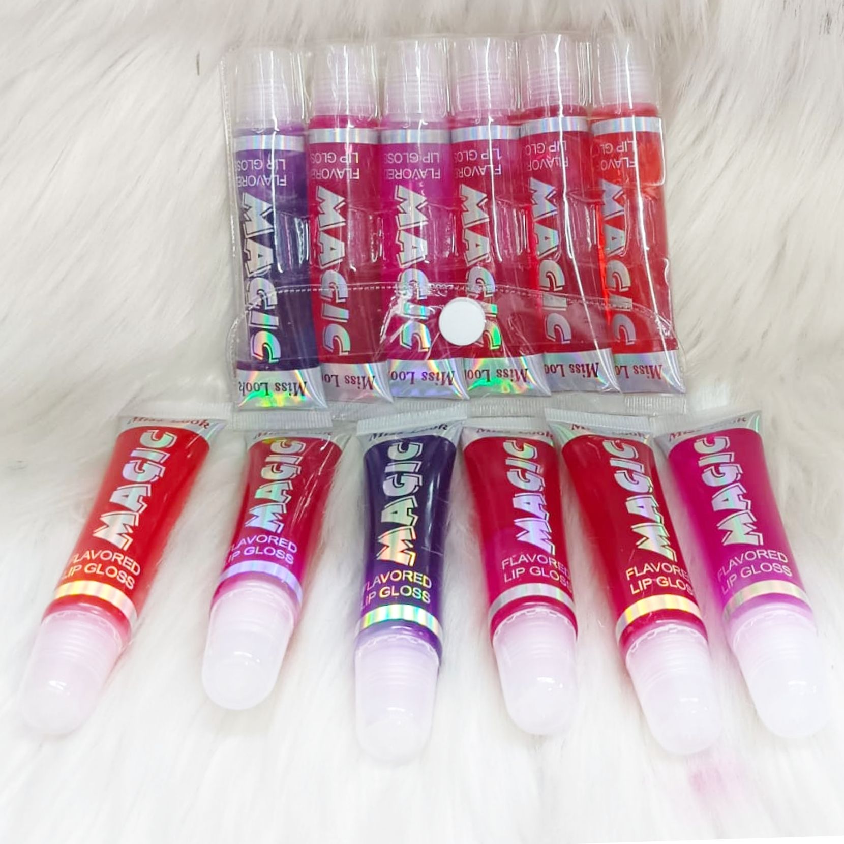 6Pcs/Set Magic Flavoured Lip Gloss Colour Changing Magic Lipgloss Flavors Moisturizer Keeps Your Lips moist Succulent - Miss Look