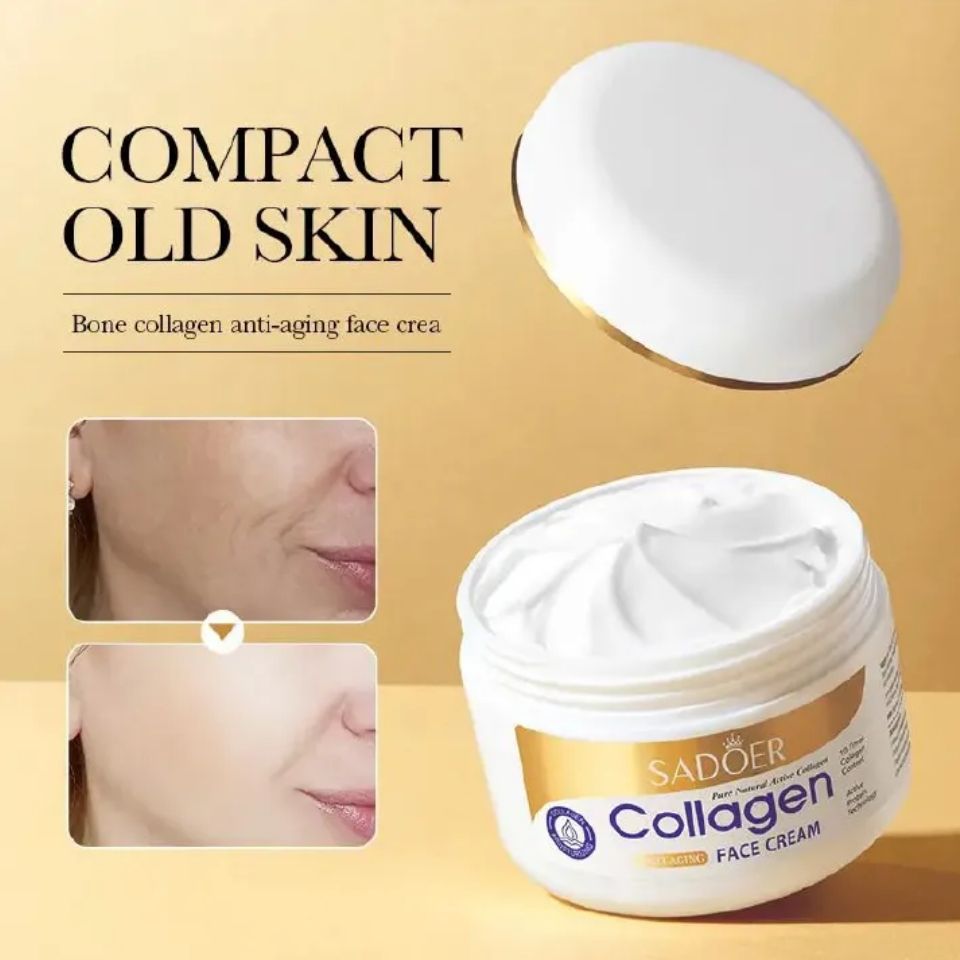 SADOER 10x Collagen ,Collagen Anti Aging Face Cream Anti Wrinkles And Fine Lines, Intensive hydration, Anti - aging, Brighten skin tone, Acne fade/ repair essence, Contains collagen