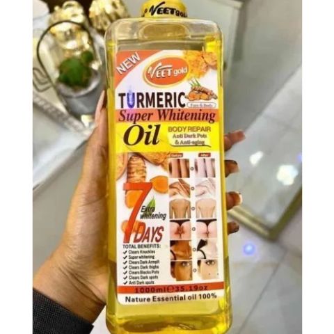 ANNIVERSARY OFFER!! VEET GOLD Turmeric Oil Whitening & Brightening Body Oil/Tumeric oil
