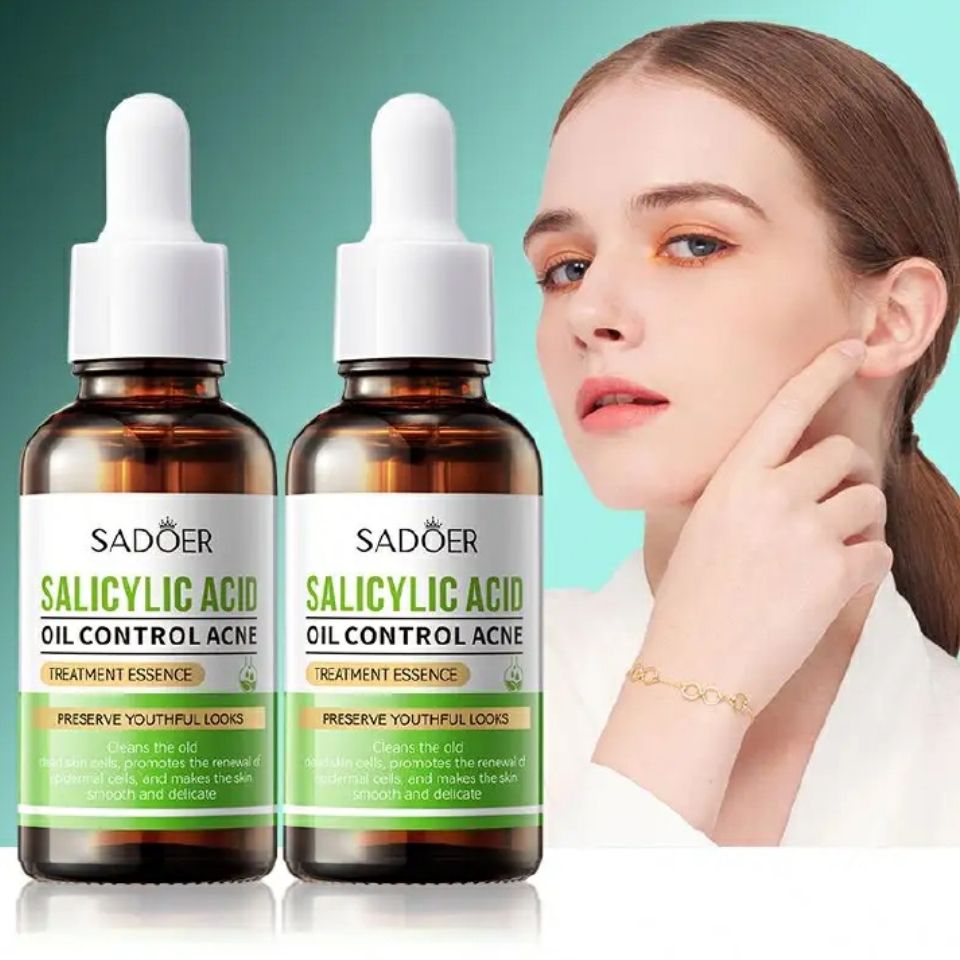 Acne Removal Salicylic Acid Face Serum Acne Treatment Repair Spots Scar Moisturizing Oil Control Shrink Pore Skin Care Products - SADOER-