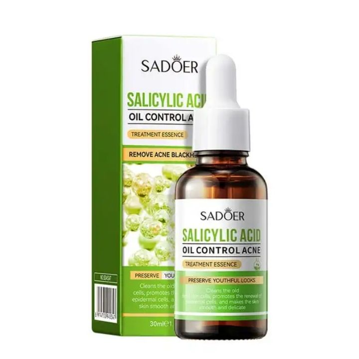 Acne Removal Salicylic Acid Face Serum Acne Treatment Repair Spots Scar Moisturizing Oil Control Shrink Pore Skin Care Products - SADOER-