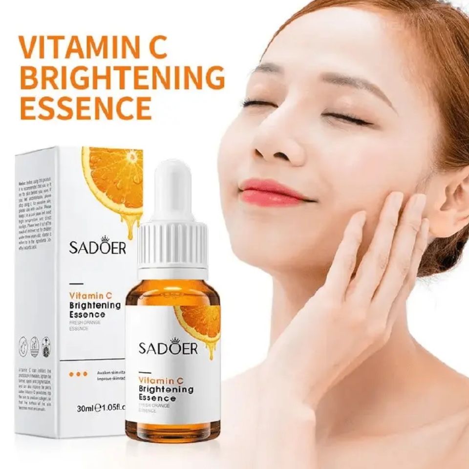 SADOER 3 in 1 Skin Care Set, Vitamin C Cream + Foaming Face Cleanser, Face Wash Cleanser + Face Brightening Vitamin C Essence