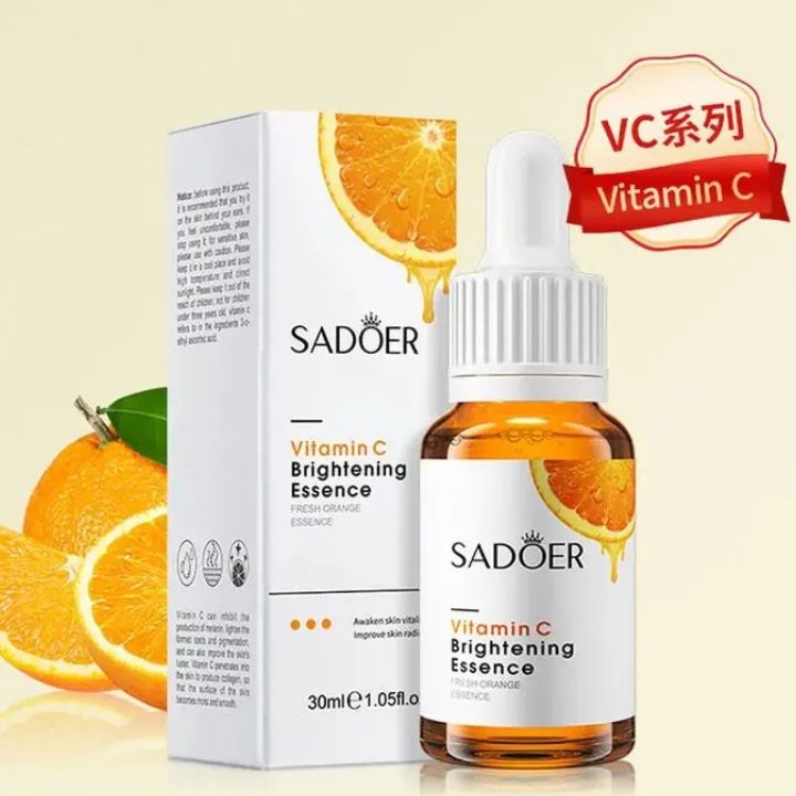 SADOER 3 in 1 Skin Care Set, Vitamin C Cream + Foaming Face Cleanser, Face Wash Cleanser + Face Brightening Vitamin C Essence