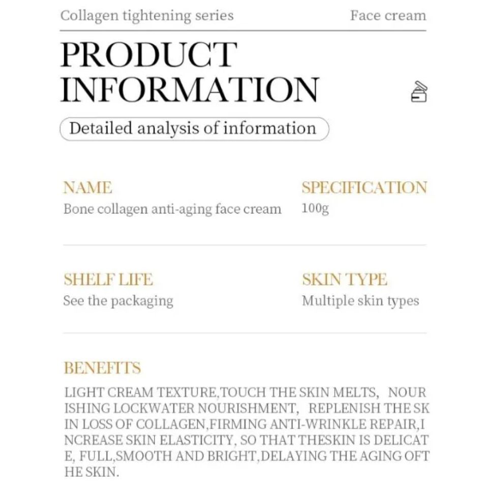 3 IN 1 SADOER Collagen Anti Aging Face Cream + Collagen Hand Cream - Anti Wrinkles And Fine Lines, Intensive hydration, Anti-aging, Brighten skin tone, Acne fade/ repair essence, Contains collagen