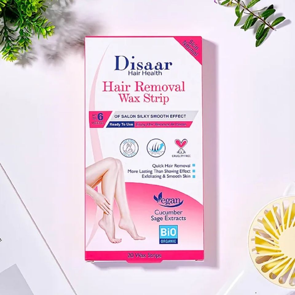 Disaar 20 Strips/Set Exquisite Girl Hair Removal Wax Strip, Exfoliating & Smooth Skin, Quick Hair Removal More Lasting than Shaving Effect Depilatory Wax paper-1 Set, Armpit, Lip, Body and Versatile