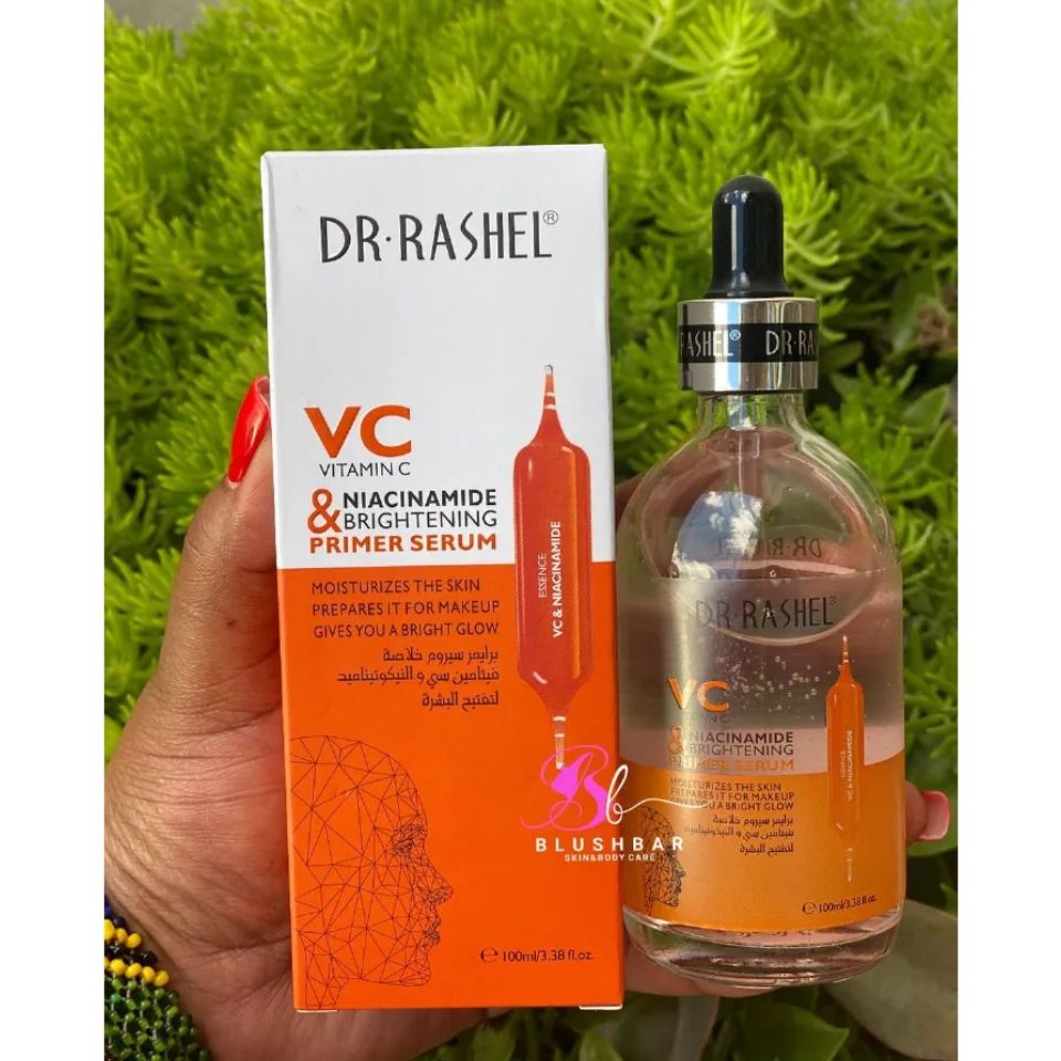 Dr. Rashel Vitamin C & Niacinamide Brightening Primer Serum Moisturizes Skin Refines Pores Controls Oil Brightens and Evens Out Skin Tone Personal Care Face Care
