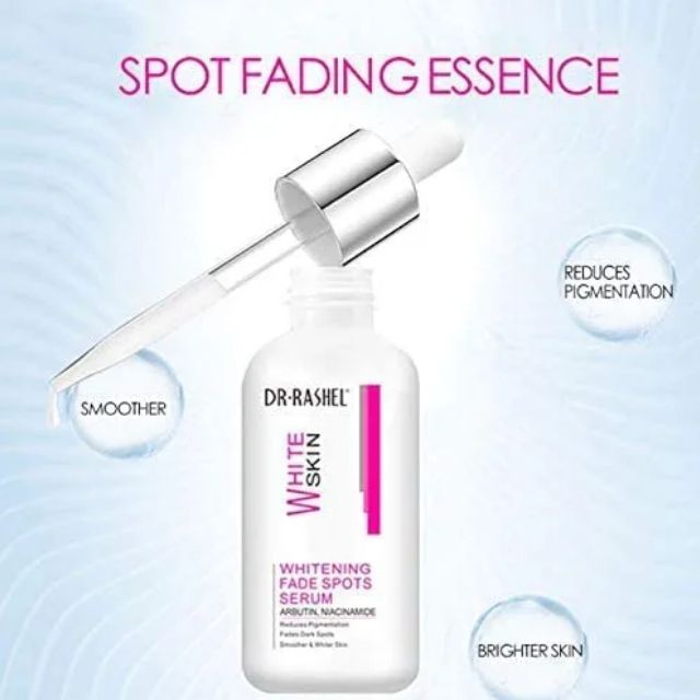 Dr. Rashel White Skin Whitening Fade Spots Serum with Arbutin, Niacinamide Reduces Pigmentation Fades Dark Spots