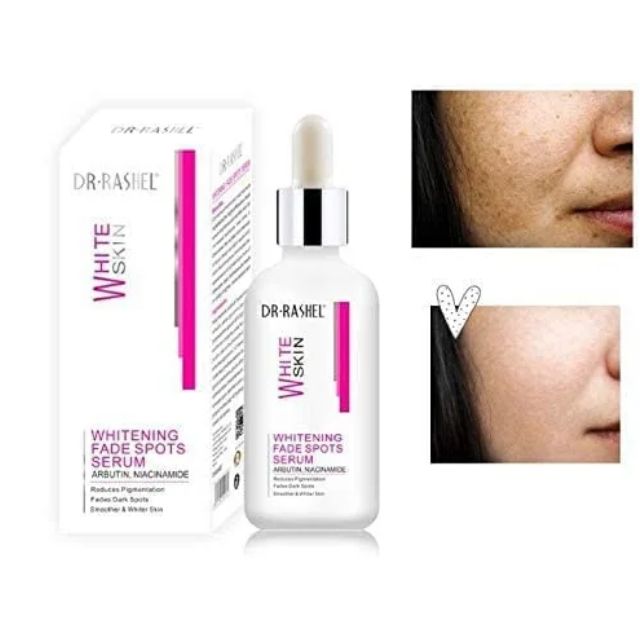 Dr. Rashel White Skin Whitening Fade Spots Serum with Arbutin, Niacinamide Reduces Pigmentation Fades Dark Spots