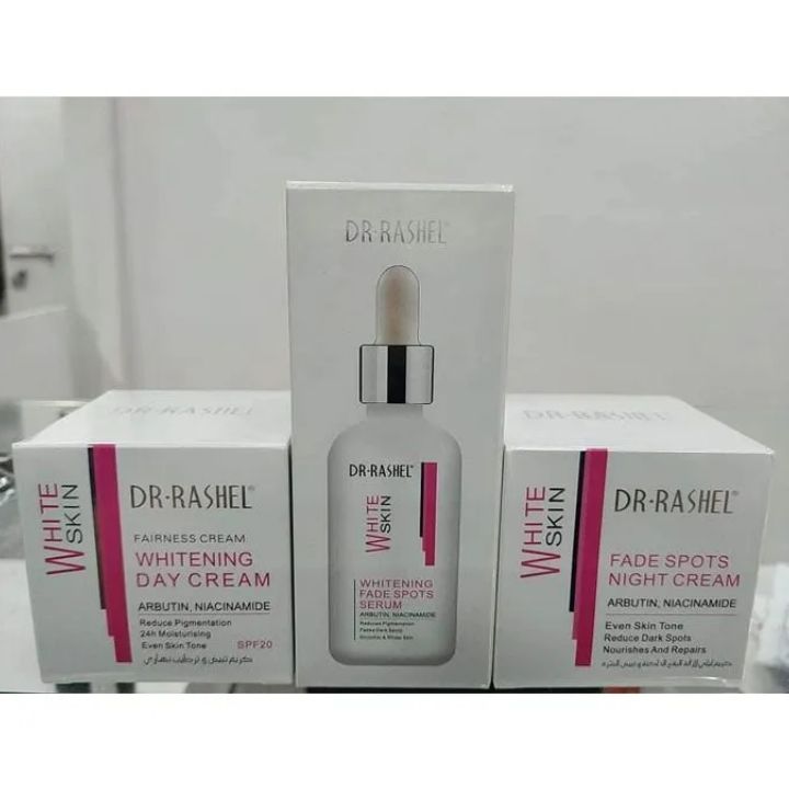3 in 1 Dr. Rashel White Skin Fade Spots Serum + Day Cream + Night Cream Whitening Set
