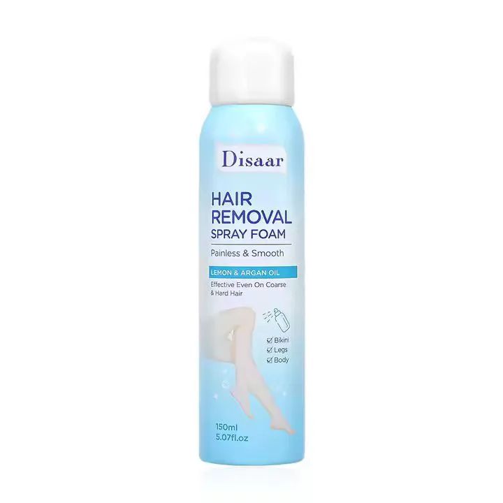 Disaar Hair Removal Spray Foam Painless & Smooth Depilatory Effective On Legs, Hands, Bikini, Armpit with Rose Jojoba Seed Oil, Lemon Argan Oil, Aloe Vera Shea Butter