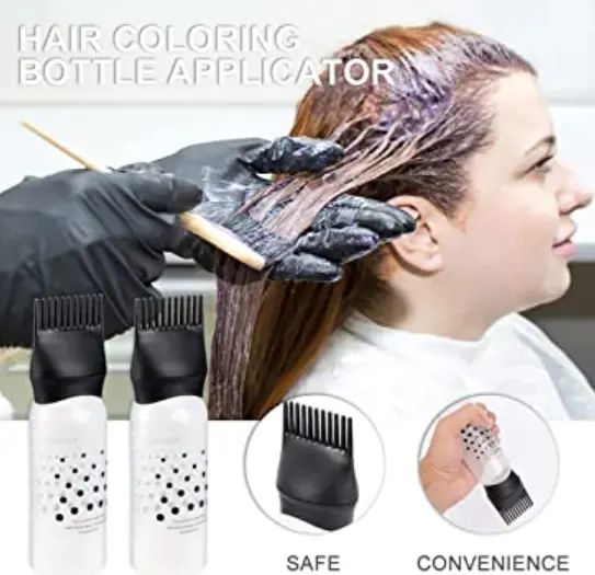 1Pc Salon Empty Hair Dye Bottle With Applicator Brush Dispensing Hair Coloring & Oil Dyeing Bottles Hairdressing Styling Tool