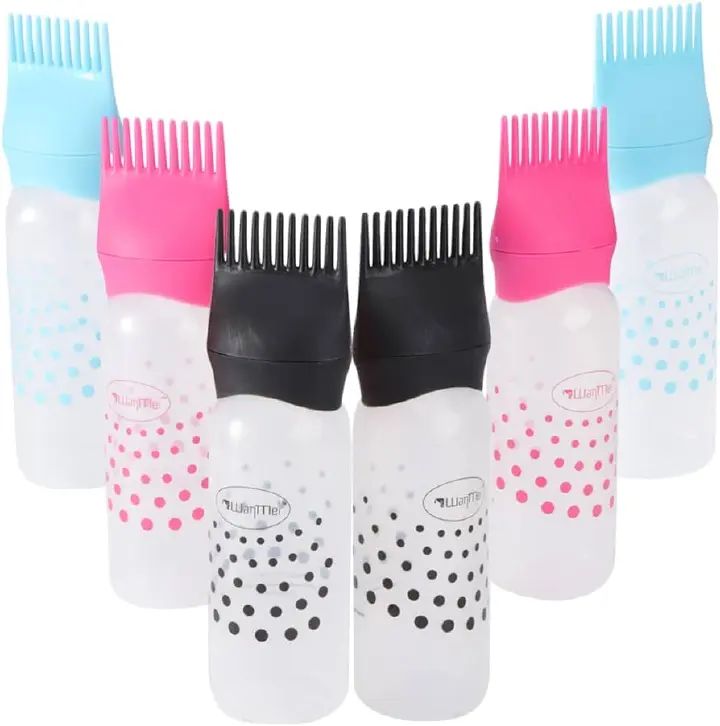 1Pc Salon Empty Hair Dye Bottle With Applicator Brush Dispensing Hair Coloring & Oil Dyeing Bottles Hairdressing Styling Tool
