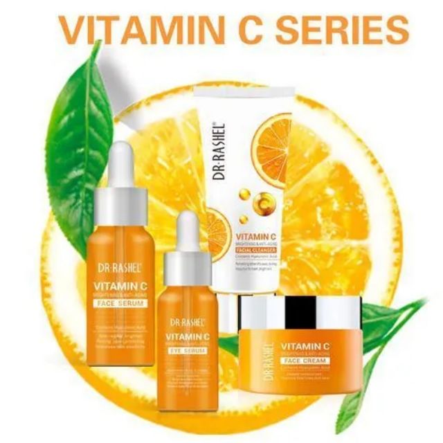 Dr. Rashel 4in1 Set Vitamin C Series(Face serum+Eye Serum,Cream&amp;Cleanser