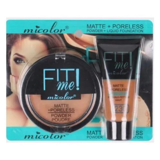 Micolor 2 In 1 Fit Me Matte Poreless Powder + Liquid