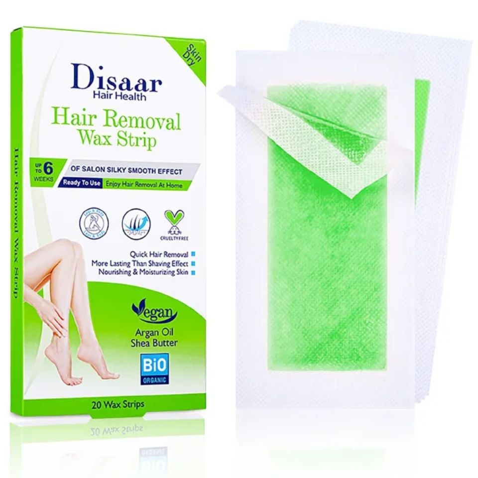 Disaar 20 Strips/Set Exquisite Girl Hair Removal Wax Strip, Exfoliating & Smooth Skin, Quick Hair Removal More Lasting than Shaving Effect Depilatory Wax paper-1 Set, Armpit, Lip, Body and Versatile.