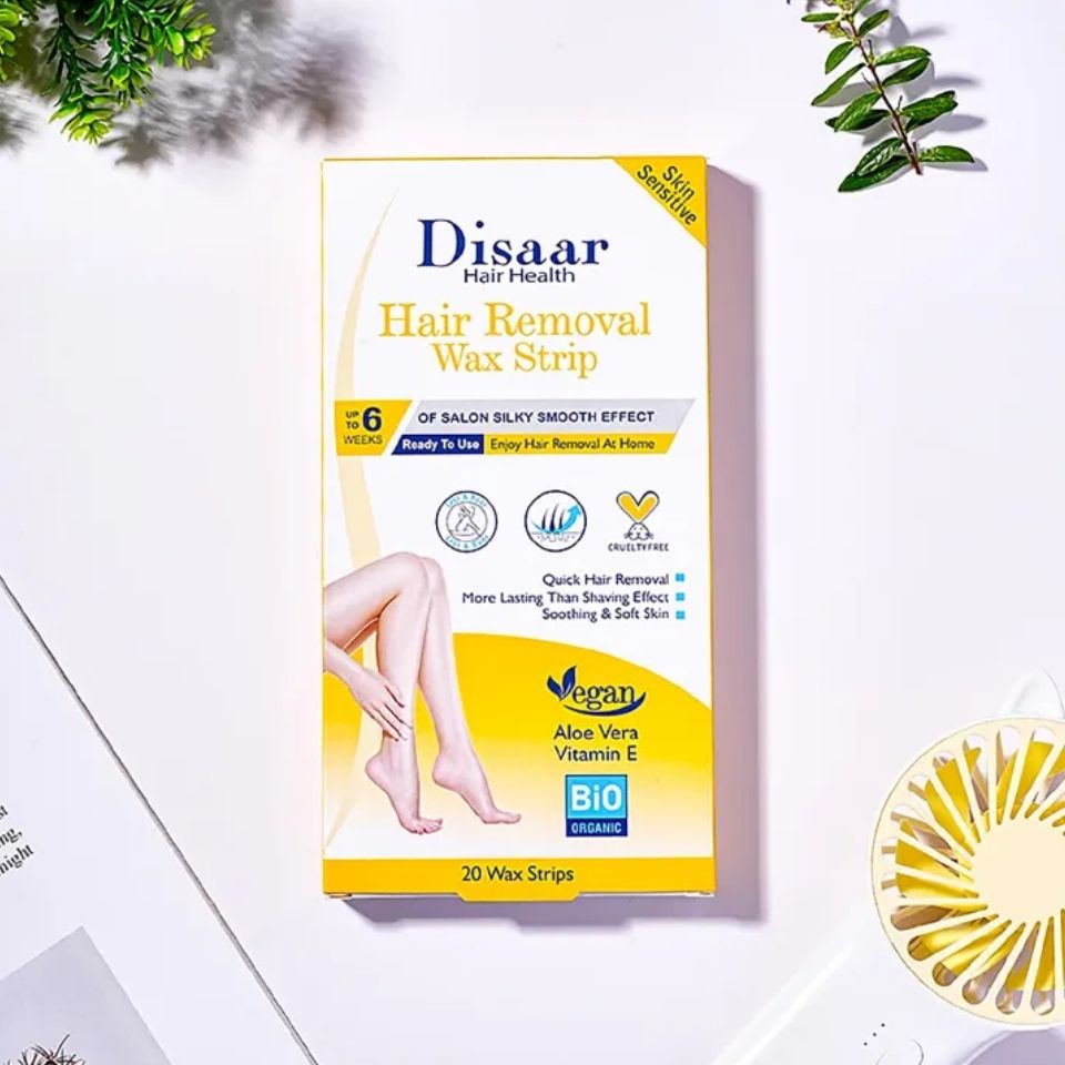 Disaar 20 Strips/Set Exquisite Girl Hair Removal Wax Strip, Exfoliating & Smooth Skin, Quick Hair Removal More Lasting than Shaving Effect Depilatory Wax paper-1 Set, Armpit, Lip, Body and Versatile.