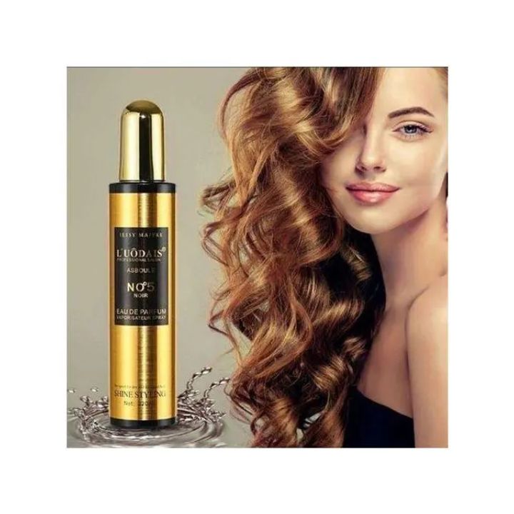 Hair Spray/Long Lasting Golden Lure Hair Perfume Spray for human hair/wigs/weaves hair shine & styling spray - Ludois No5. Hair Oil Fragrance Treatment Care Essence