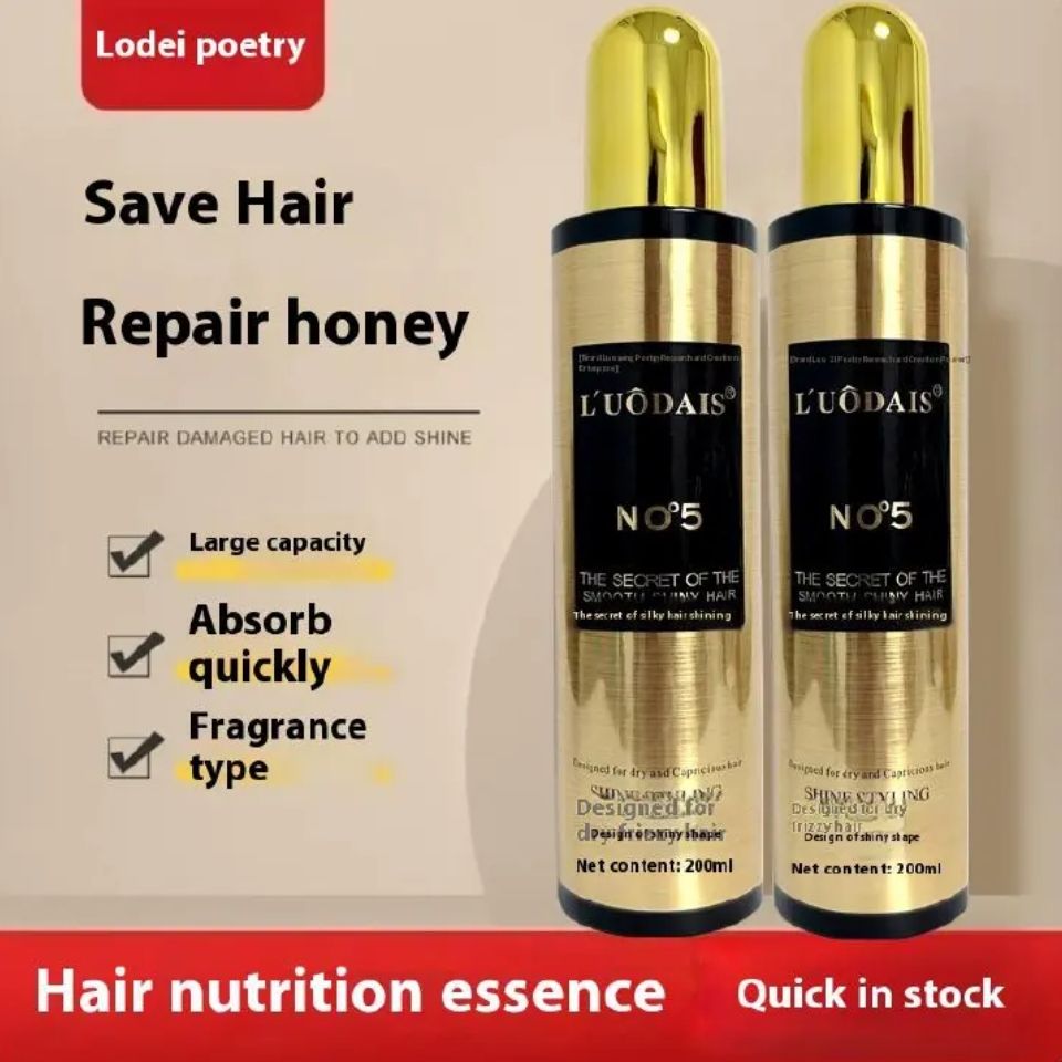 Hair Spray/Long Lasting Golden Lure Hair Perfume Spray for human hair/wigs/weaves hair shine & styling spray - Ludois No5. Hair Oil Fragrance Treatment Care Essence