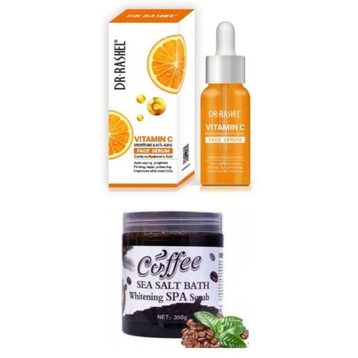 Dr. Rashel Vitamin C Face Serum + Coffee Salt Bath Scrub