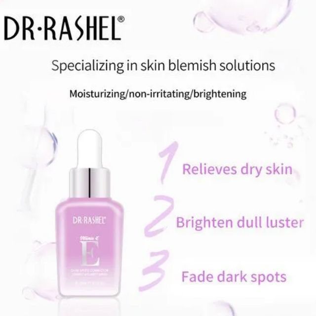 Dr. Rashel Vitamin E Dark Spots Corrector Face Serum (reduce fine lines, moisturizes, even skin tone, removes pigmentation, and wrinkles