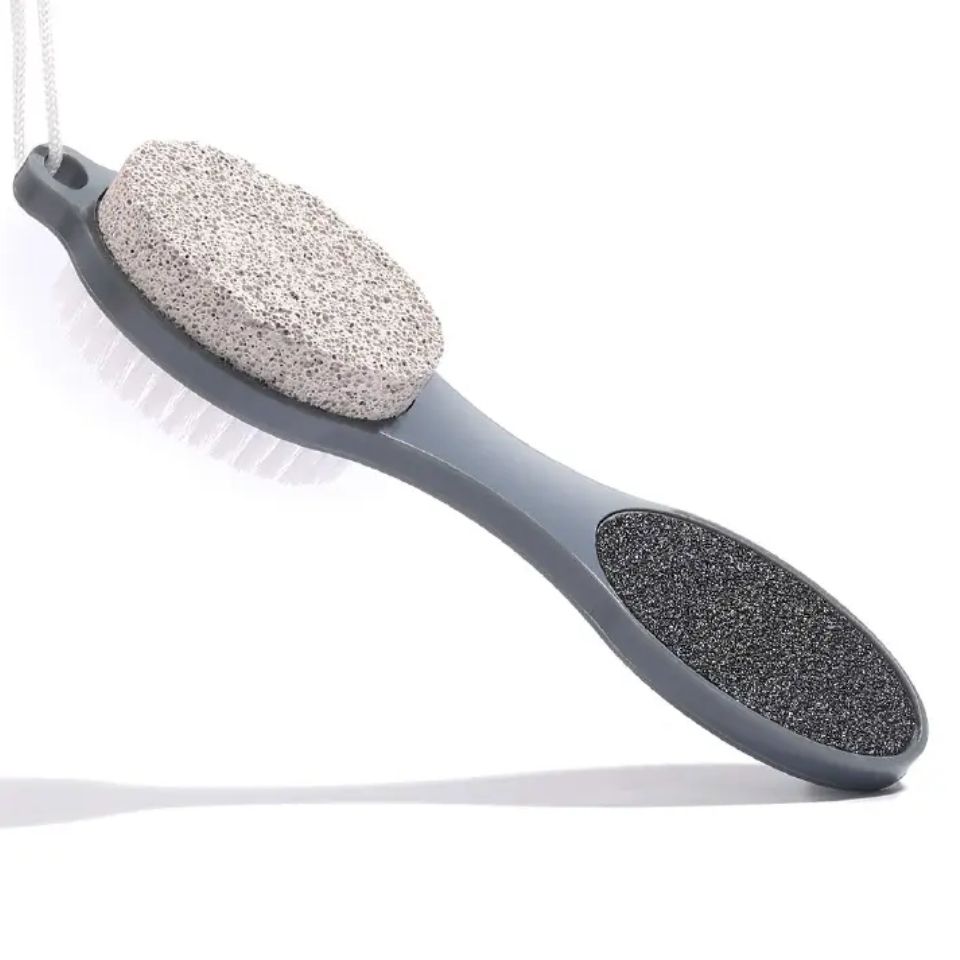 4 In 1 Foot Scraper Pedicure Tool Dead Skin Remover Scrubber Bush Pumice Stone File Heel Feet