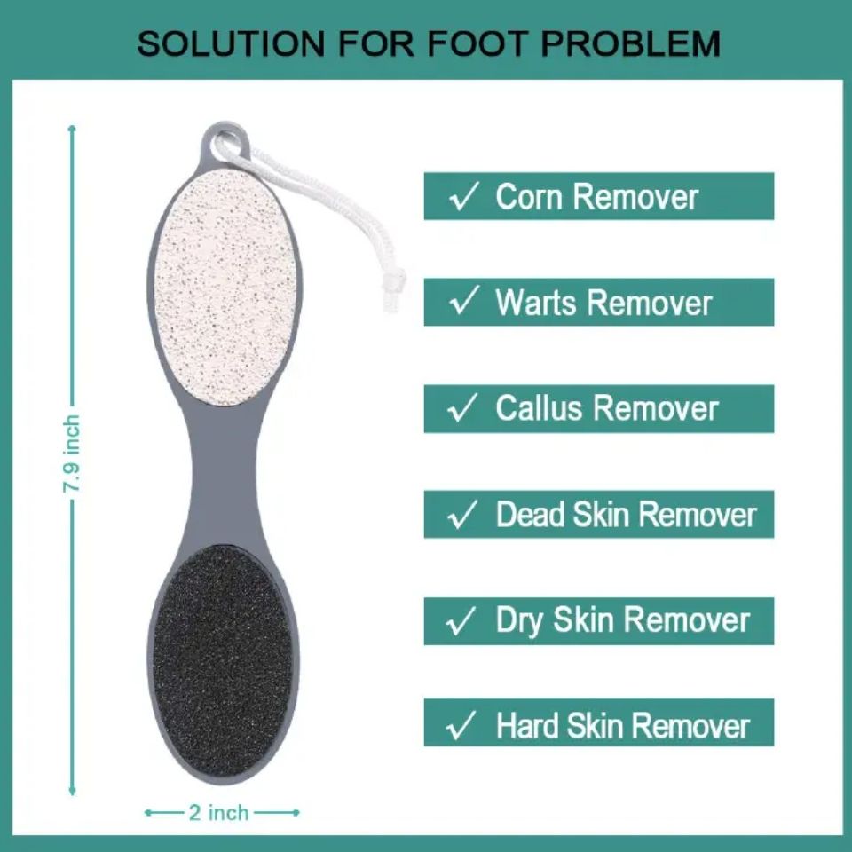 4 In 1 Foot Scraper Pedicure Tool Dead Skin Remover Scrubber Bush Pumice Stone File Heel Feet