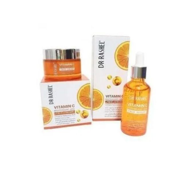 Dr. Rashel 2in1 set Vitamin C brightening And anti-aging Face Cream and Face Serum.