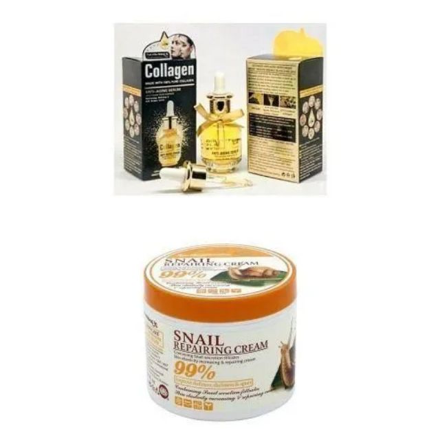 Fruit Of The Wokali 2-in-1 Set Anti-aging Collagen Serum + Snail Repairing Cream