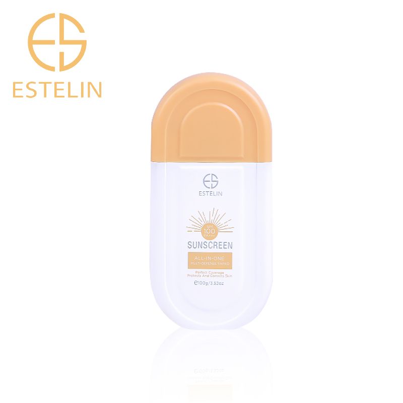 ESTELIN Sunscreen Cream  (100g) All-In-One Multi-Defense Tinted SPF 100 PA+++ Sunblock UVA UVB Protection