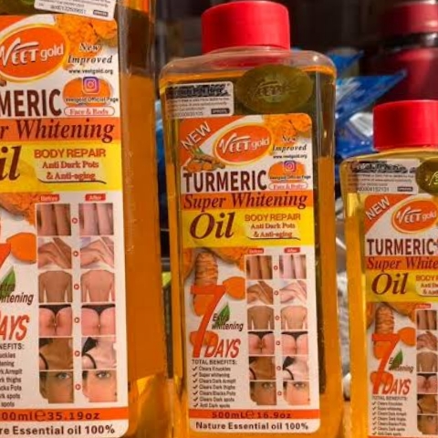 ANNIVERSARY OFFER!! VEET GOLD Turmeric Oil Whitening & Brightening Body Oil/Tumeric oil