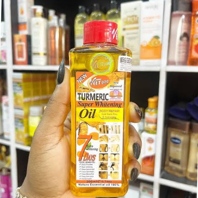 ANNIVERSARY OFFER!! VEET GOLD Turmeric Oil Whitening & Brightening Body Oil/Tumeric oil