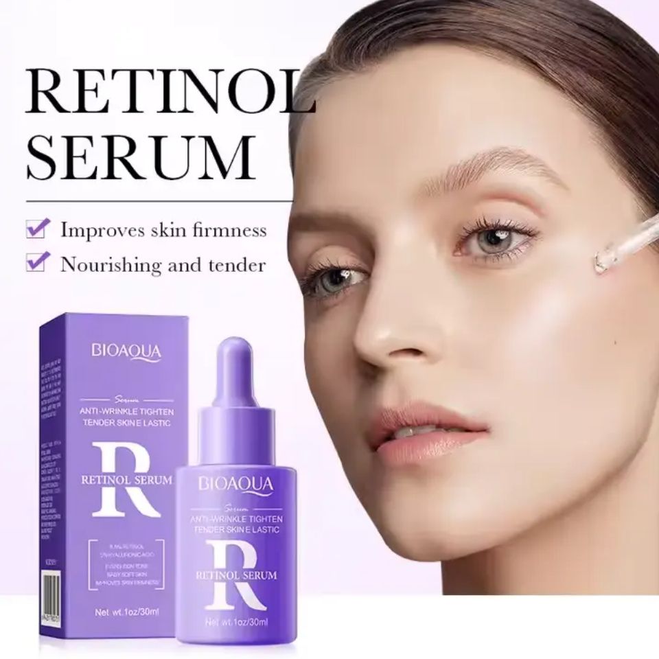 Retinol Essence, Retinol Face Serum for Anti Wrinkles, Anti Ageing, Skin Repair Essence, Fades Fine Lines, Can Combine with Vitamin C, Nourishes the Skin maintaining a Youthful Tender Skin