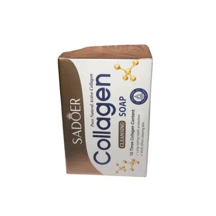 Sadoer Collagen 4 Pieces, Collagen Anti Aging Serum + Anti Aging Cream + Anti Aging Facial Cleanser + Cleansing Soap, Can add Vitramin C to the Routine, For Antiwrinkles, Moisturizing, soothing