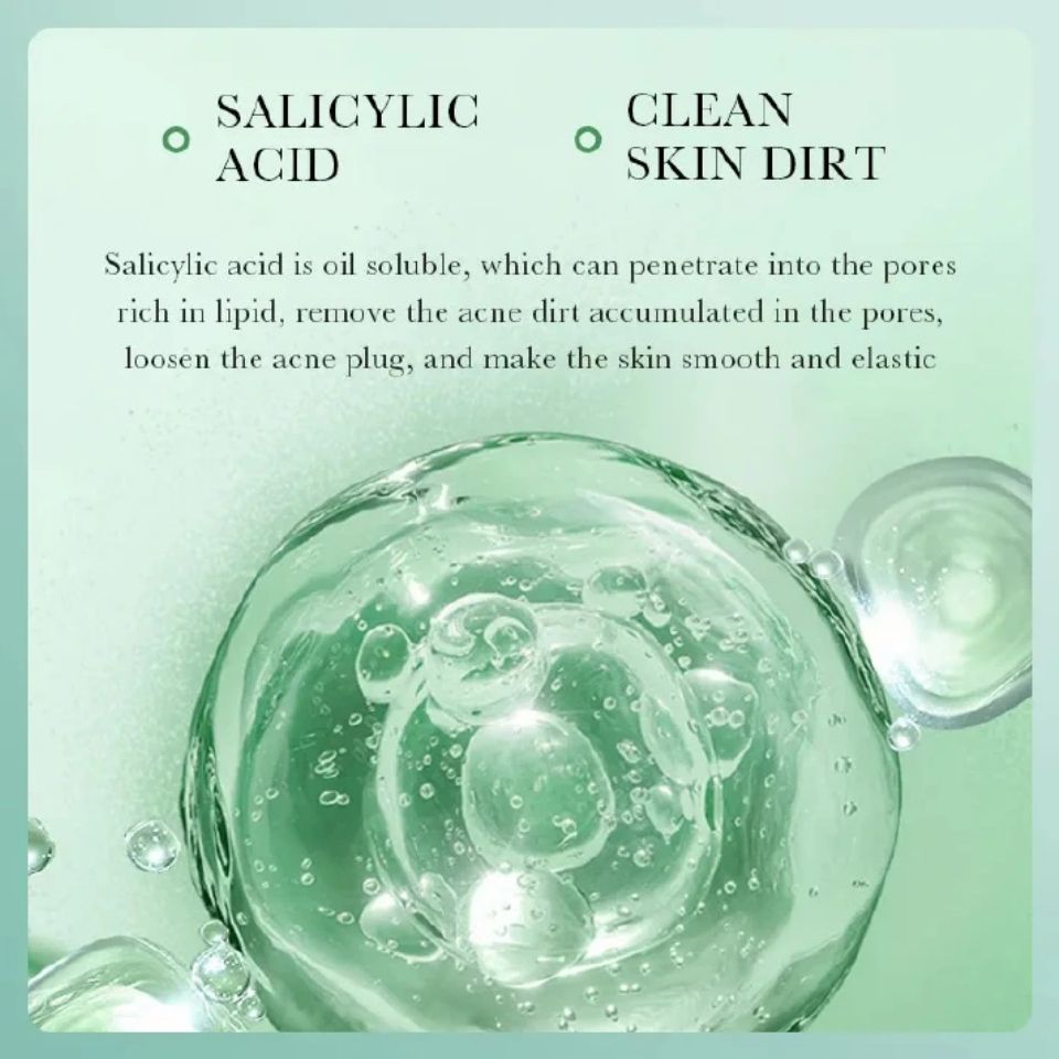 3 Pieces, Salicylic Acid Cleanser + Salicylic Acne Removal Cream (20g) + Salicylic Acid Acne Removal Essence, Shrink Pores, Eliminate Pimples, Can combine With Vitamin C, Regulate Oil Secretion, Clean