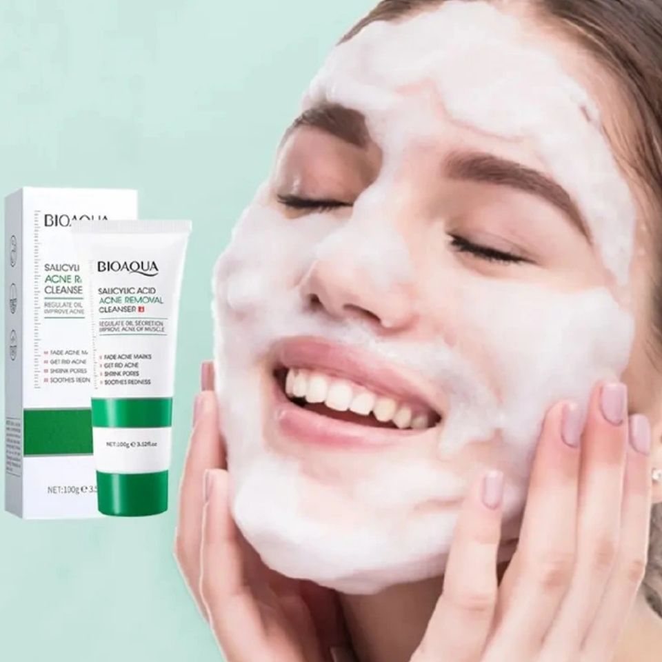 3 Pieces, Salicylic Acid Cleanser + Salicylic Acne Removal Cream (20g) + Salicylic Acid Acne Removal Essence, Shrink Pores, Eliminate Pimples, Can combine With Vitamin C, Regulate Oil Secretion, Clean