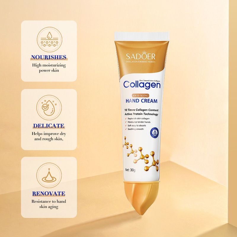 Sadoer Collagen Hand Cream Anti-wrinkle Hand Cream Skin Soften Nourish Anti-drying Whitening Moisturizing African Skin Care Cracked Repair Products Hand Creams & Lotions - Sadoer