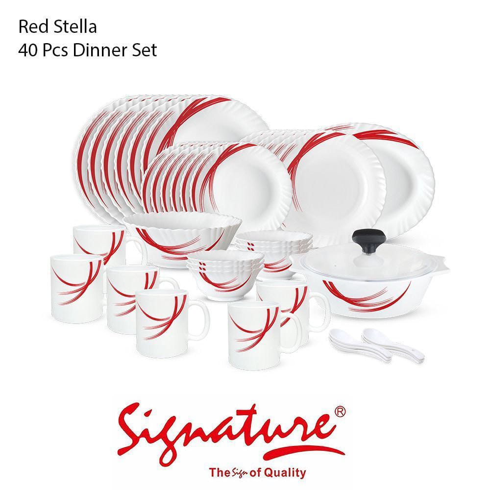 40pcs signature kitchen dinner set...its microwave friendly,Dish washer friendly,Elegant..