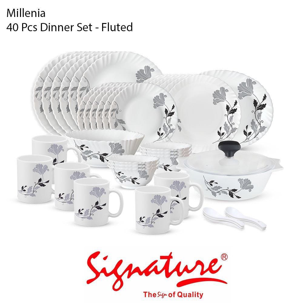 40pcs signature kitchen dinner set...its microwave friendly,Dish washer friendly,Elegant..