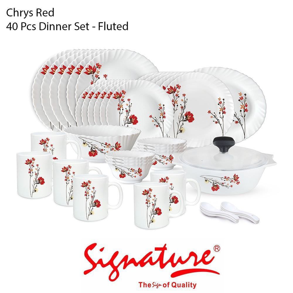 40pcs signature kitchen dinner set...its microwave friendly,Dish washer friendly,Elegant..