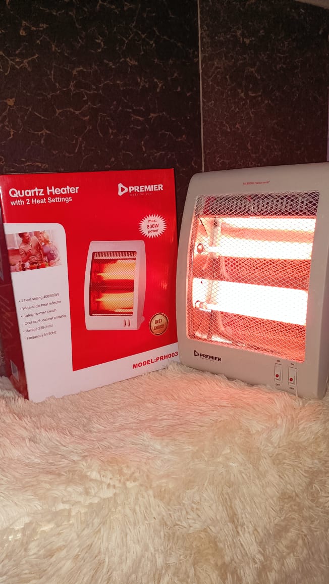 High quality portable Quartz home room heater with 800watts,wide angle heat reflector,saftey tip over swtch,2 heat setting