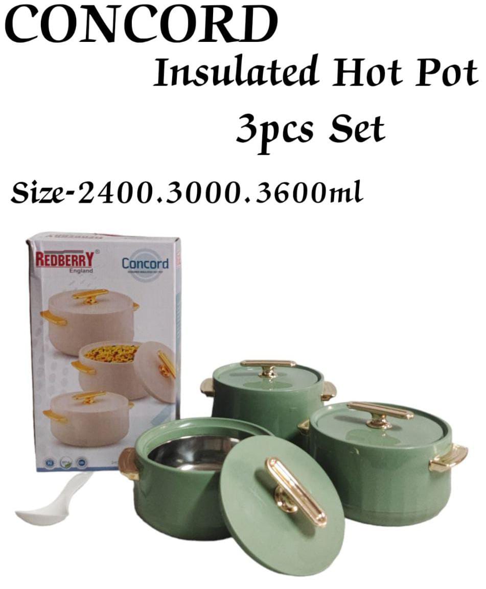 Set of 4pcs unique and classy high quality insulated concord family hotpots for hot and fresh meals