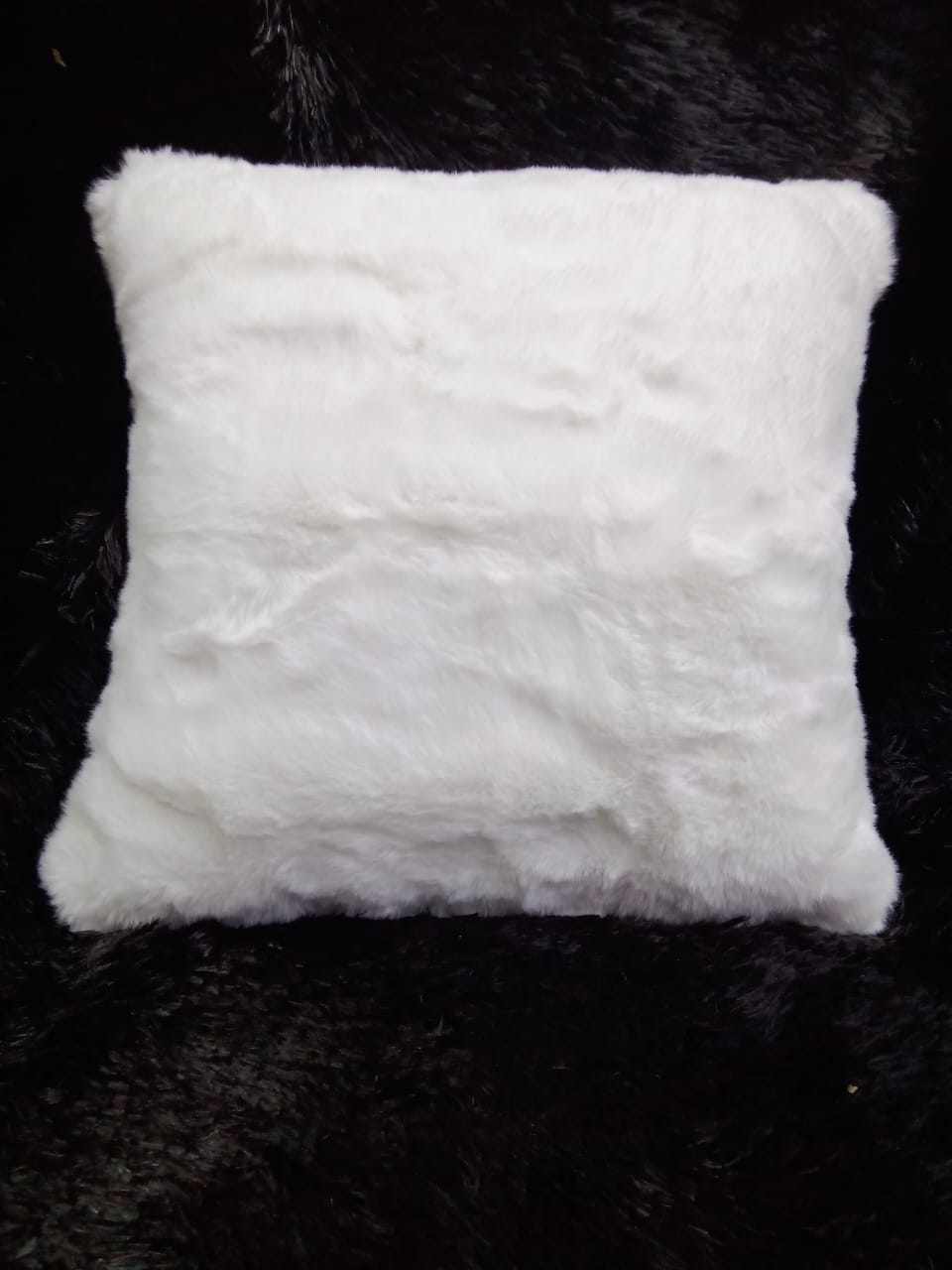 Set of 6pcs classy Rabbit fur smooth throw pillows cases